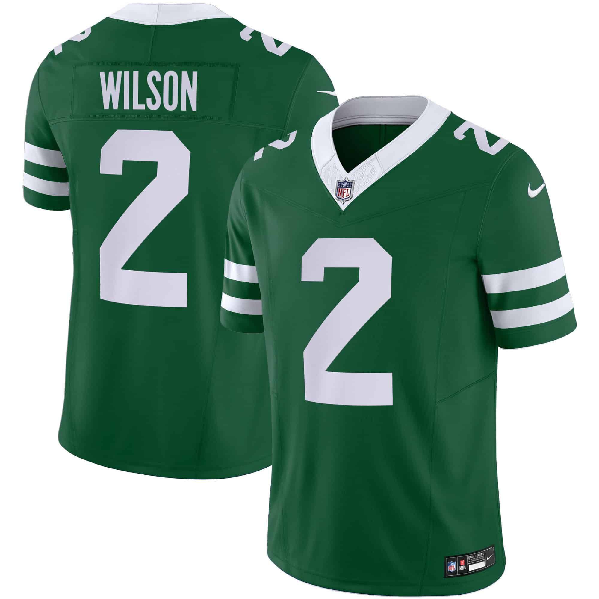 Men New York Jets #2 Wilson Green 2024 Nike Limited NFL Jersey